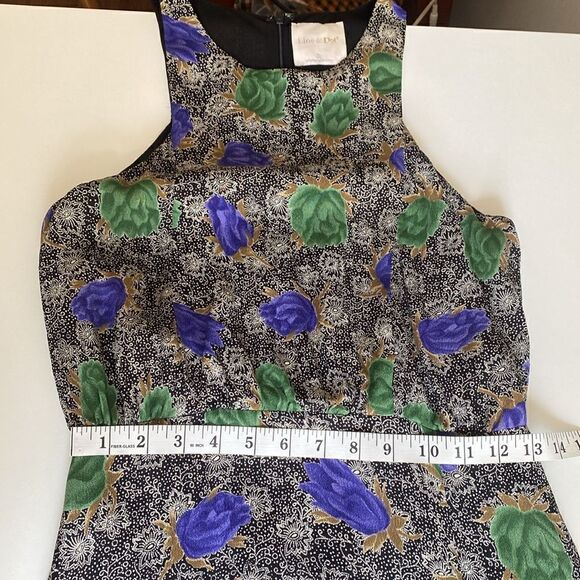 Revolve Line And Dot Blue & Green Floral Sleeveless Maxi Dress Size Medium - Picture 9 of 11